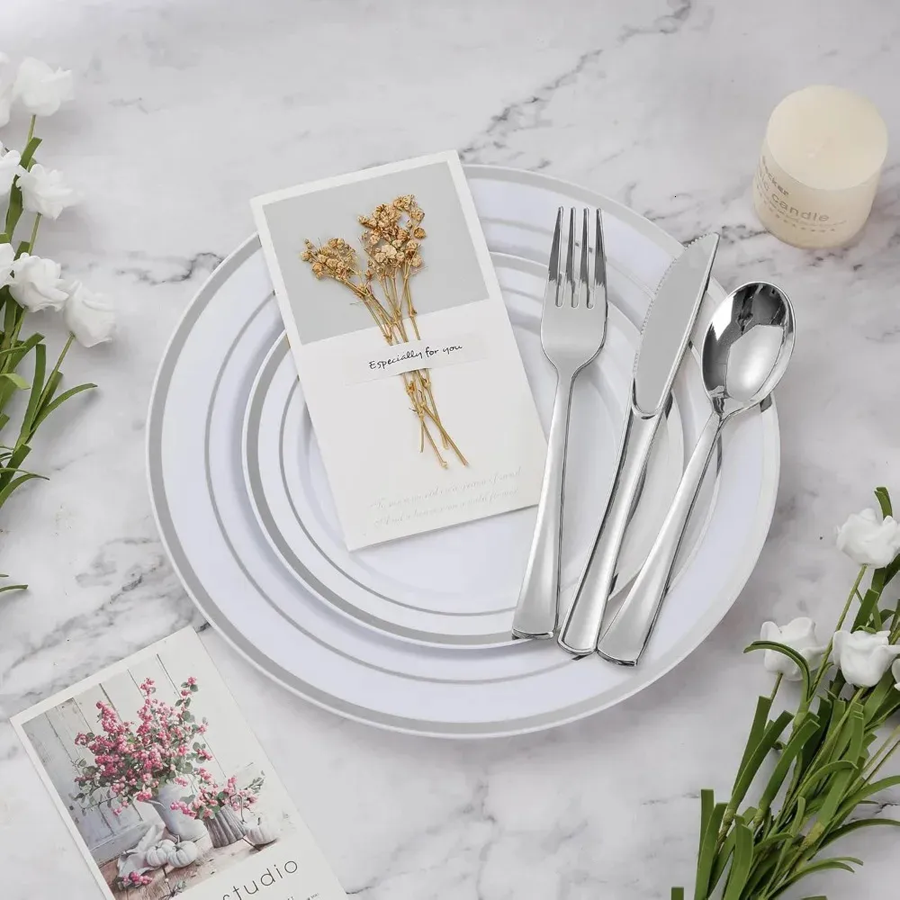 Cutlery Disposable Dinnerware For Weddings Compostable Plates And