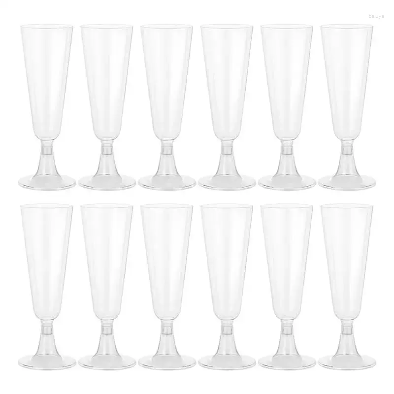 Tasses jetables Paies verres de verre en verre acrylique flûte de mariage toasting cocktail de cocktail