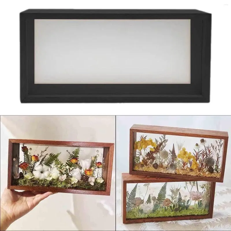 Frames Shadow Box Po Frame Dried Flower Display Stand Pressed Flowers Leaf DIY For Baby Souvenirs