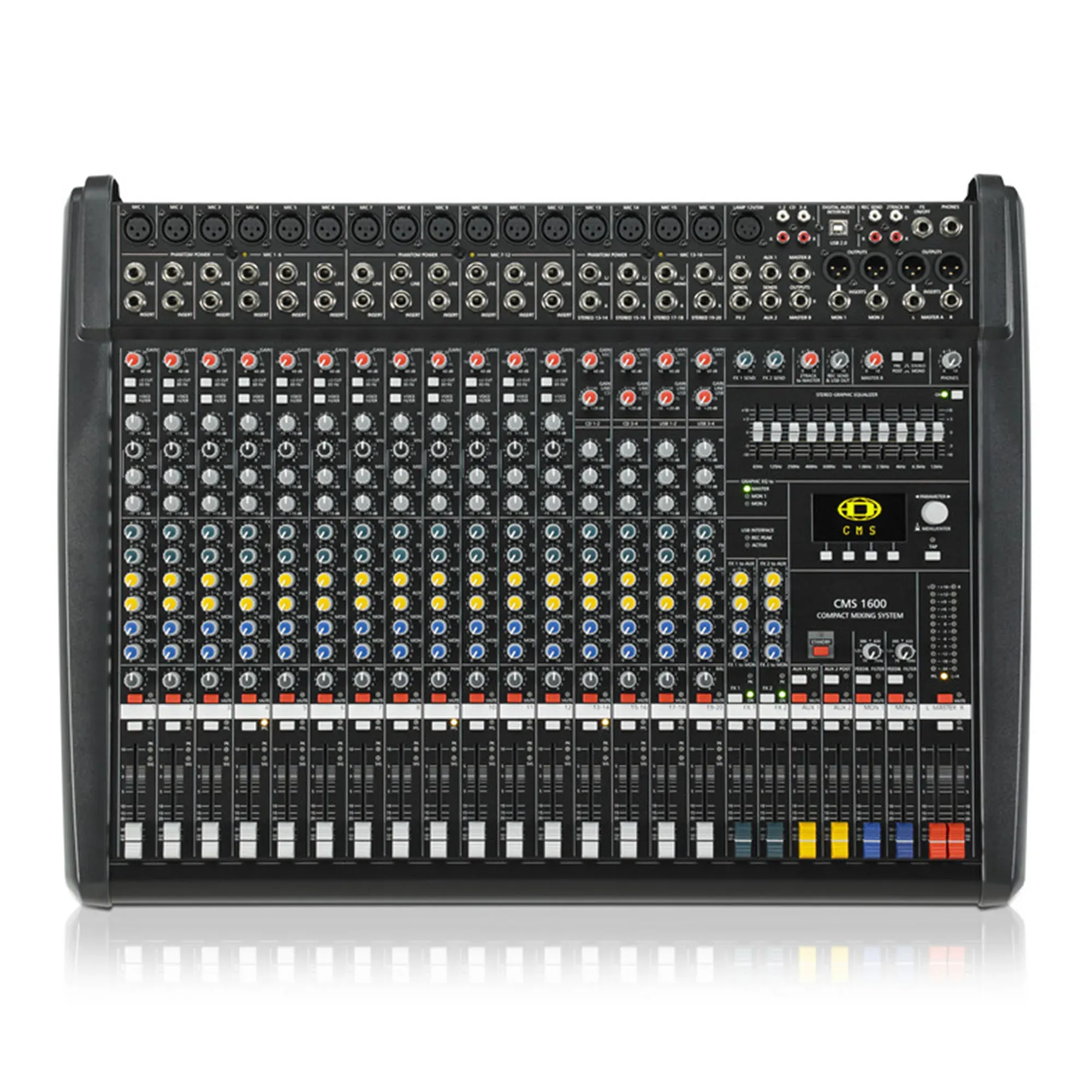 Mixer Betaggear CMS16003 48V Phantom Audio Mixer Console Professionnel 16 canaux Système de bureau de mélange compact pour Stage Church Studio