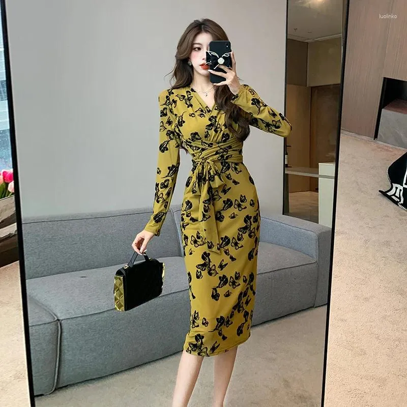 Casual Womens Autumn Dress Mid-Length Waist Slimming Long Sleeve from  Dhgate Basic & Casual Dresses - price 40.43