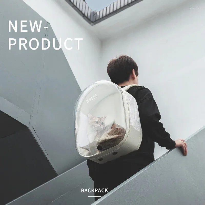 Katzenträger minimalistische transparente Volllandschaftsansicht Space Bag Mode Mode Tragbare Ausflugsanbieter -Rucksackprodukte