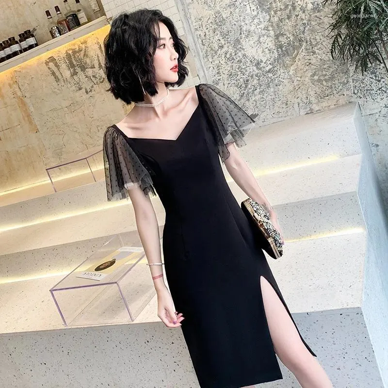 Party Dresses Black Corsss Mermaid Lady Girl Women Princess Bridesmaid Bankett Ball Prom Performance Dress Gown Gown