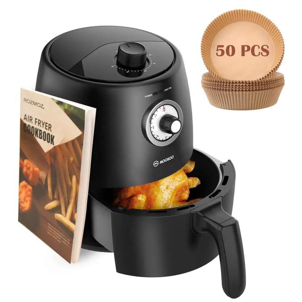 Friteuse 2qt Luchtfriteuse Oven met tijd/temperatuurregeling, R Liner Kitchen Gadget en Accessoires