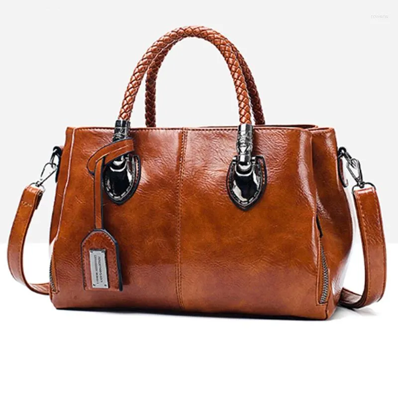 Sac 2024 Spring Vintage Pu Leather Luxury Hands Sacs Femmes Sacs Designer Marques célèbres Tote épaule Femelle Bolsa Féminine