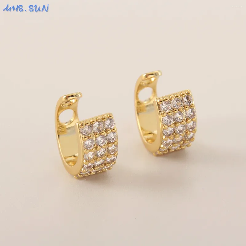 Boucles d'oreilles de cerceau MHS.Sun Mosaic Cz Design Fashion Fashion Women Jewelry Gold plaquée pour le dîner
