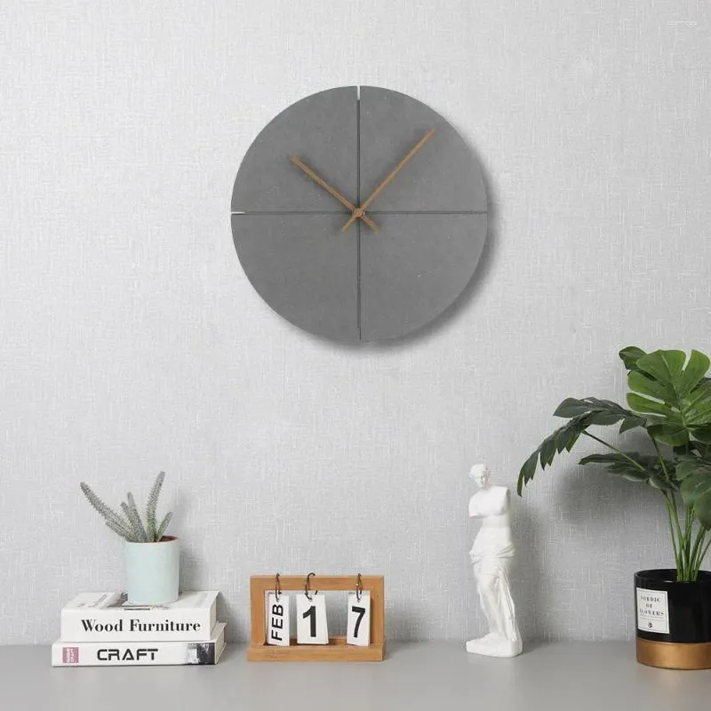 Horloges murales horloge en bois personnalisée simple maison silencieuse noire élégante salon de cuisine décoration