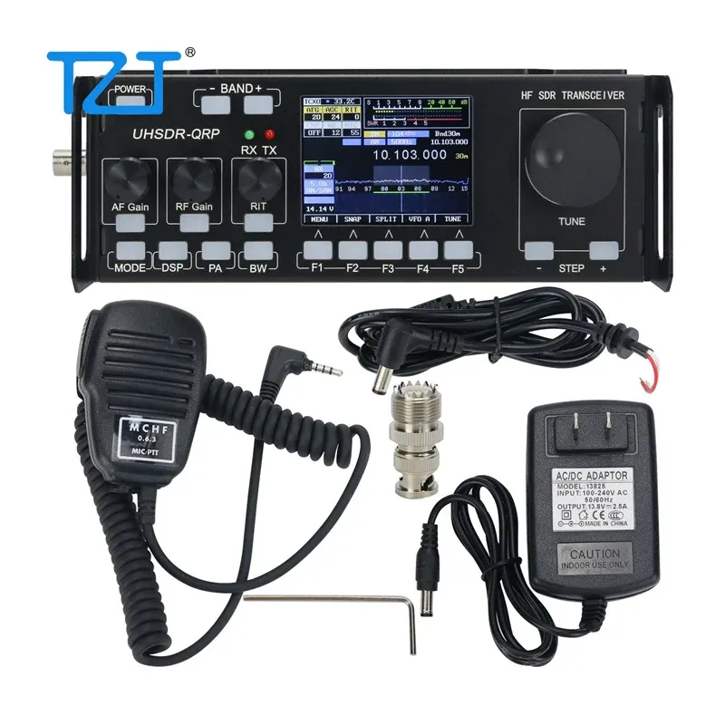 Accessoires TZT HAMGEEK MCHF V0.6.3 HF SDR TRANSPEIVER QRP TRANSPERIVER AMATEUR HAM Radio (boutons transparents / boutons noirs)