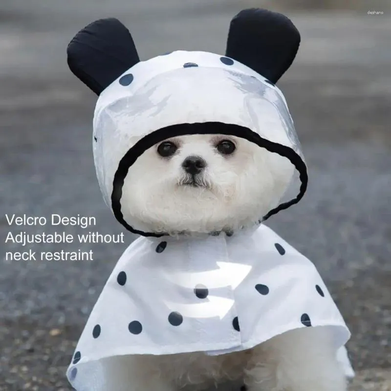 Vestuário de cachorro confortável s a 2xl capa de chuva de chapéu larga de malha respirável para cães pequenos cachorros ponncho capa de chuva
