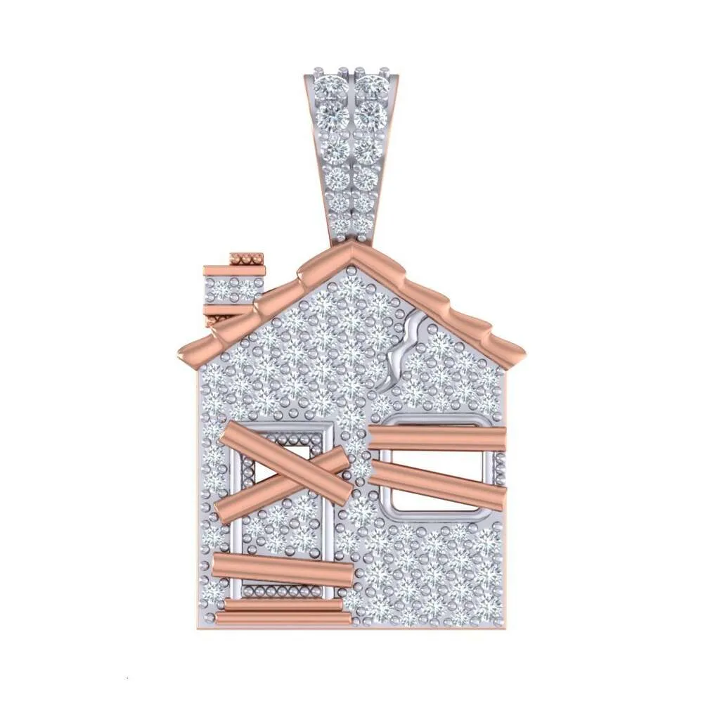 Trap House Real Diamond 10k/14k Yellow White Gold Daily Wear Regular Size Pendant in VVS Diamonds