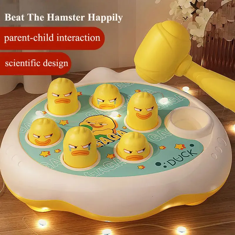 Duckfrogpig Baby Toy Montessori Learning Game Educational Puzzle 선물 0 6 12 24 개월 Hammer 240408과 유아 소음 제작자