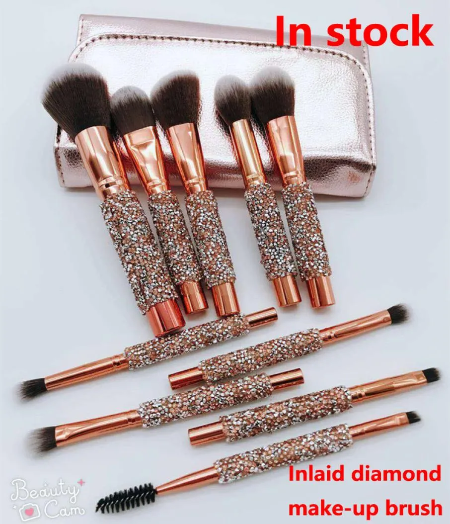 2018 Neues Make -up -Pinsel 10pcsset Professional Brushes Pulver Foundation Blush Make -up Pinsel Lidschattenbürste Honigpulver Make -up B4705357