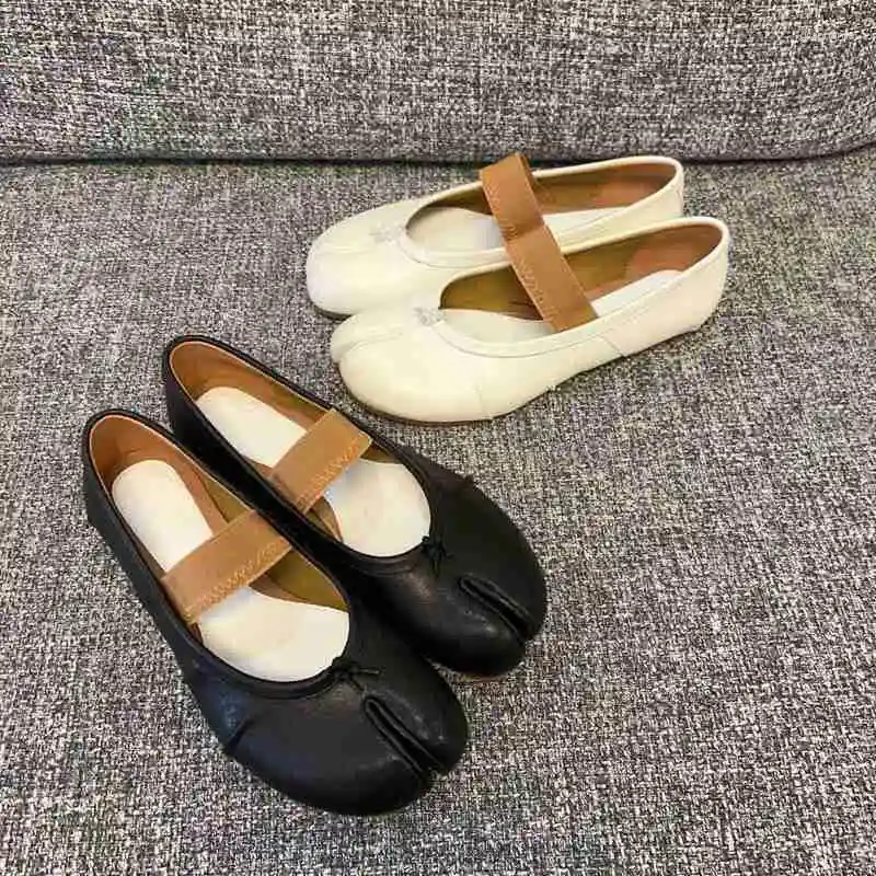 Casual Shoes Women's Split Toe Soft Sheep Slår Silk Ultra Upper Non Slip Rubber Sole Minimalist Olabeled