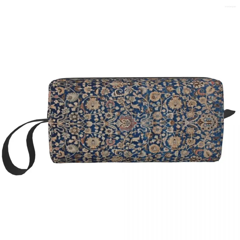 Sacs de rangement Sac de maquillage turc Tabriz Persian Sac de maquillage Femmes Voyage Organisateur cosmétique mignon et ethnique Boho Géométrique Tobélébrices