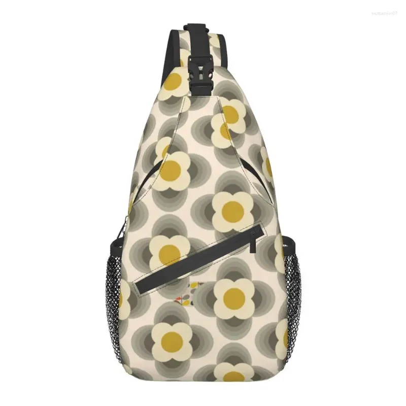 Backpack Customized Striped Petal Orla Kiely Sling Bags Men Scandinavian Floral Shoulder Chest Crossbody Travel Hiking Daypack