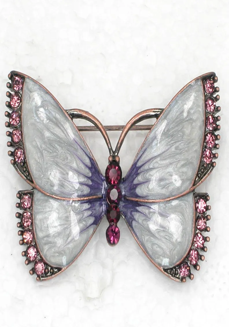 Целый хрустальный бруш с вареньем для эмалирования бабочек броши модной костюм костюм -костюм штифт штифт