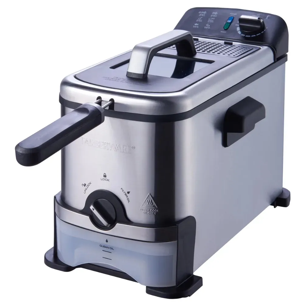 Fryers Farberware 3liter Filtre Fryer, acier inoxydable, friteurs à air, friteuse, appareils électroménagers