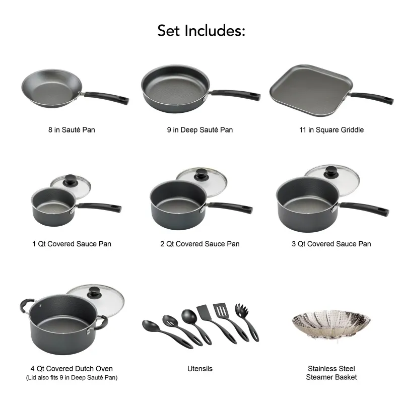 Primaware 9-Piece Stainless Steel Cookware Set Primaware 9-Piece Stainless Steel Cookware Set