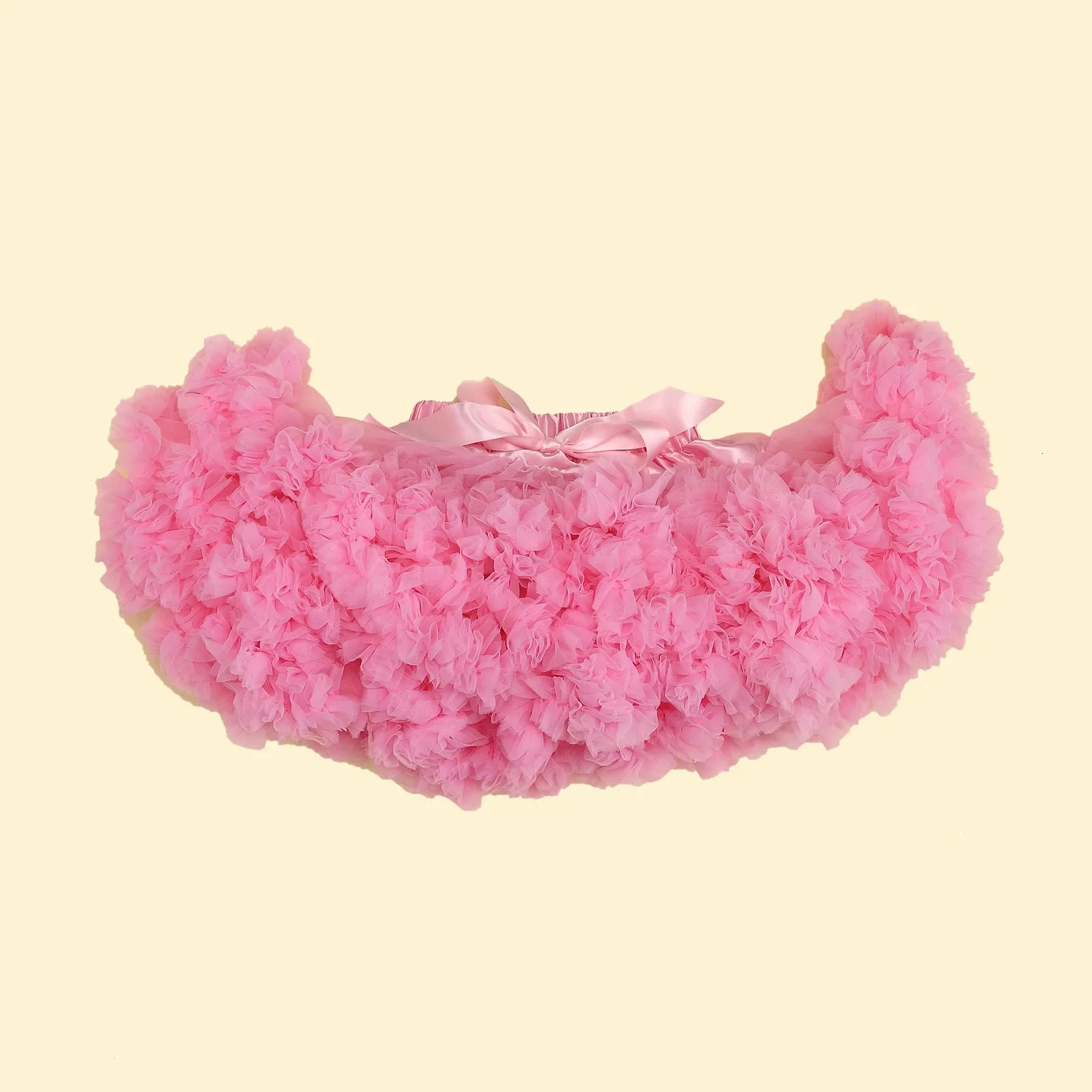 Baby Girls Fluffy Tutu Falda Colores sólidos Soft Falda Soft Princess Dance Party Pettiskirt Mesh Pettiskirts 240403