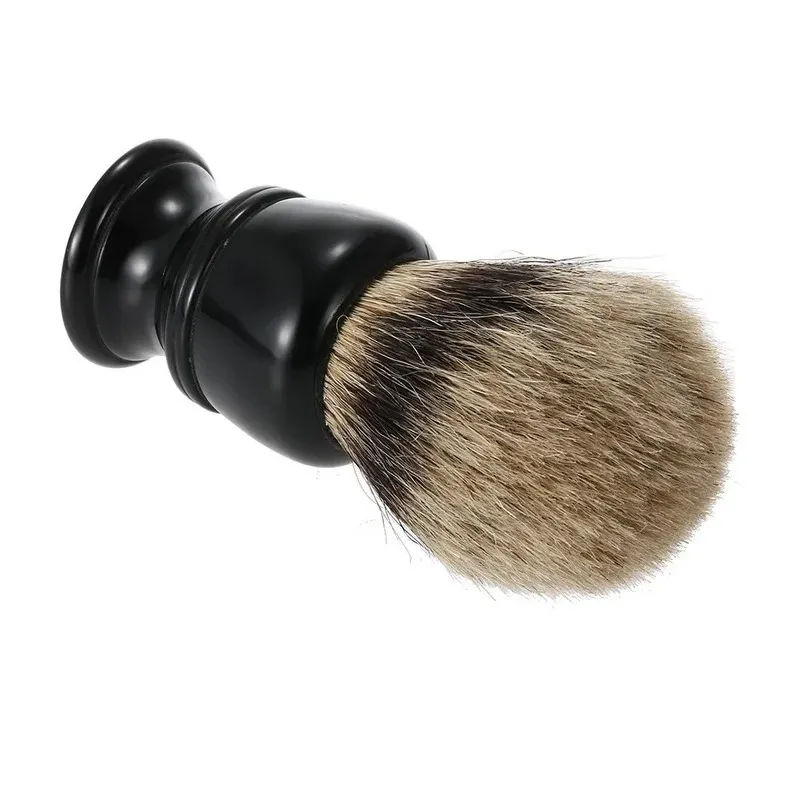 High-Quality Synthetic Fibre Resin Handle Men Wet Shave Brush for Sagrada Familia Black/White Tuxedo at 24MM Length