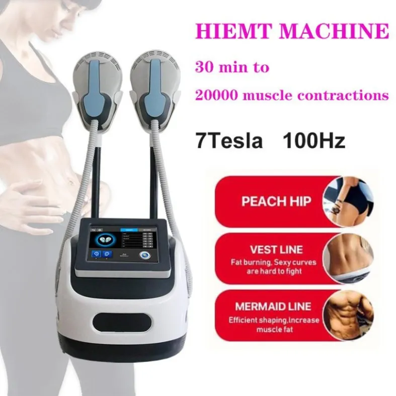 Slimming Machine 2024 HIEMT EMSLIM Electromagnétique Muscle Muscle Sinage EMS Machine corporelle FDA Approbation 2 ans Garantie