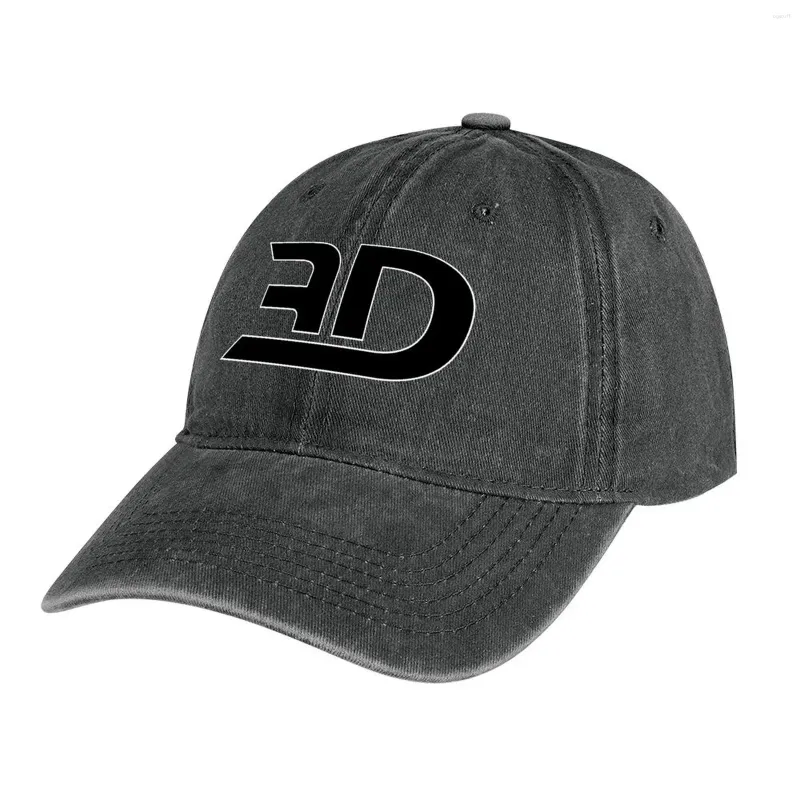 Berets 3d Minimal Logo - Schwarzer Cowboyhut Luxuskappe Sonne für Kinder Sport Jungen Kind Frauen