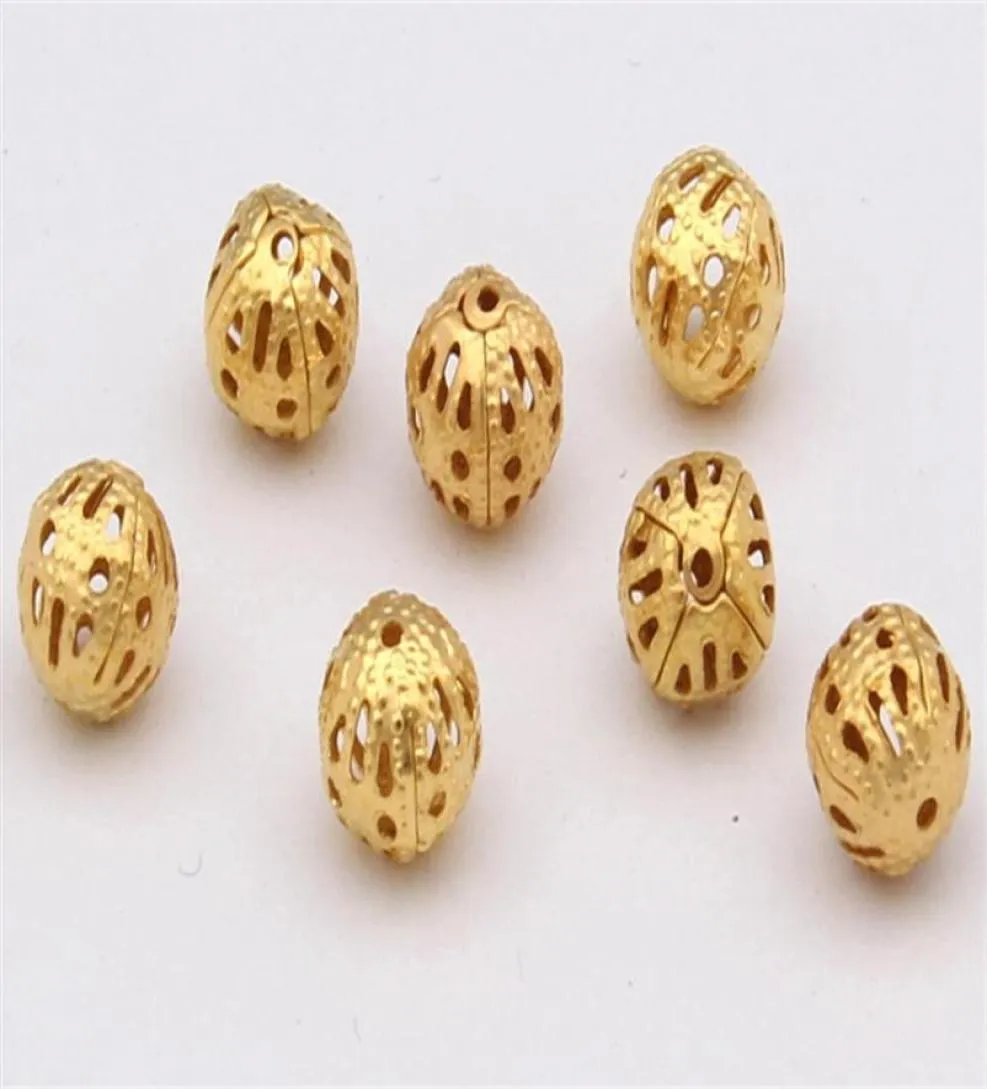 1000 pezzi di lotto nuovo ciondoli a sfioro sciolto sfera per perle distanziali in rame in oro 4mm290e4090680