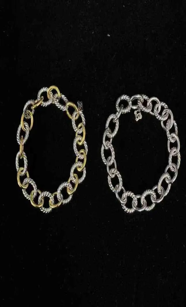 Bransoletka złota bransoletka urok moda biżuteria hip -hop men bransoletki projektant srebrnych bransolet w stylu damskie pary prezenty1007636