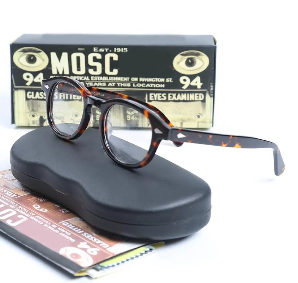 Top -Qualität Acetat Rahmen Johnny Depp Lemtosh Style Eyewear Myopia Rahmen Vintage Runde Branddesign Brillen de Grau8365092