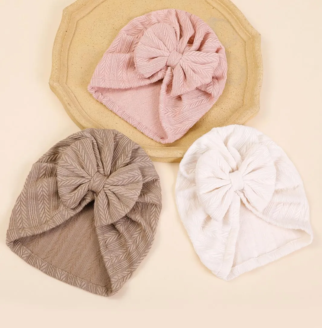 2022 Baby Turban Girls Cable Cable head kild Kids Cotton Cotton Captand for Infant Beanie Caps Toddler Headwear Bundle9205724