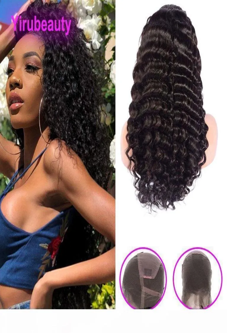 Indian Unprocessed Human Hair Pre Plucked Full Lace Wigs With Baby Hair 832inch Deep Wave Curly Virgin Hair Products Deep Curly2539252