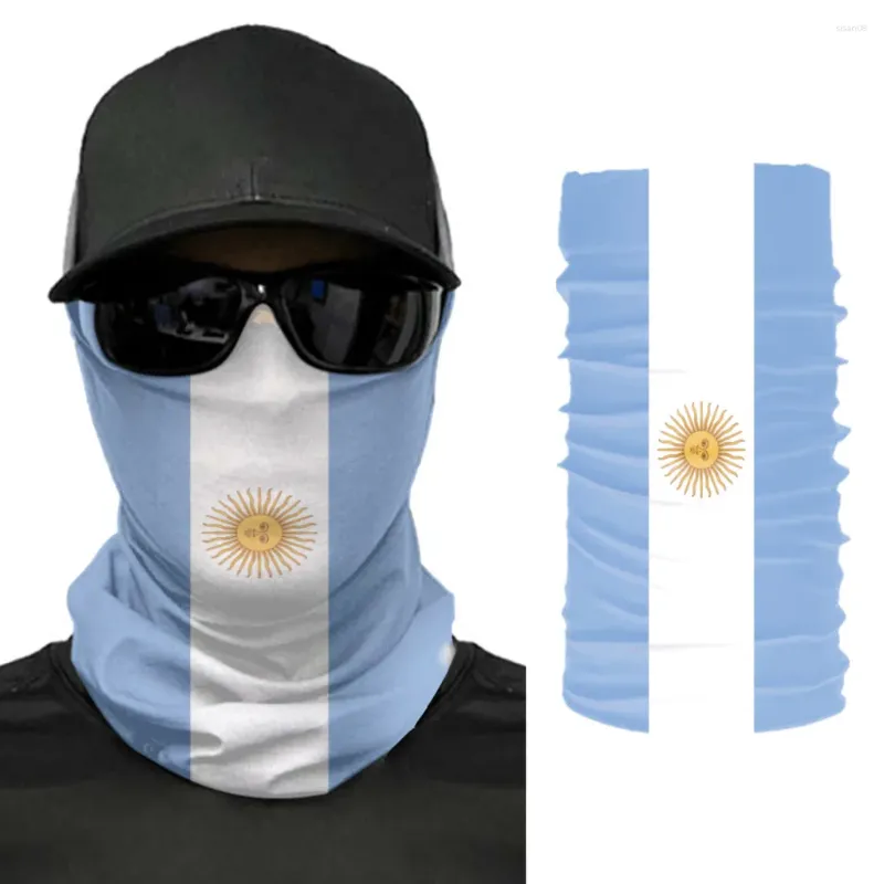 Szaliki 2024 Argentyna Flag Flag Scarf Scyk Mask Unisex Fashion cieplejszy płynny chusta na nakryje jeczki na rowerze