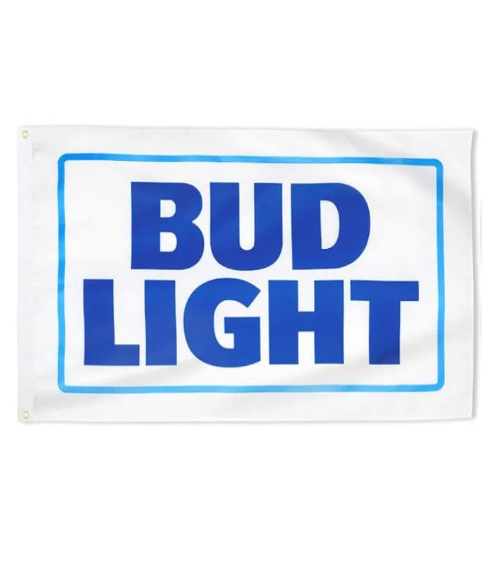 Ölflagga för Bud Light 3x5ft Flags 100D Polyester Banners inomhus utomhuslivad färg Hög kvalitet med två mässing GROMMETS5176774
