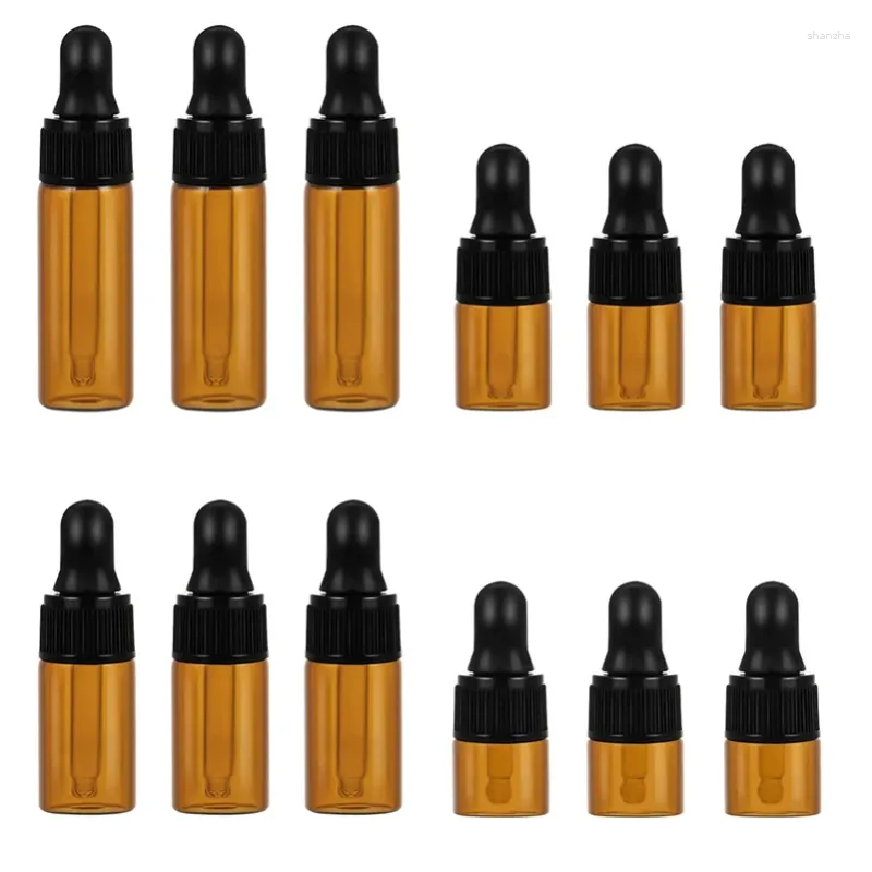 Botellas de almacenamiento 50/30pcs 2 ml/3ml/5 ml mini boldero de la botella de la botella pipeta de vidrio ojo de aceite esencial vacío