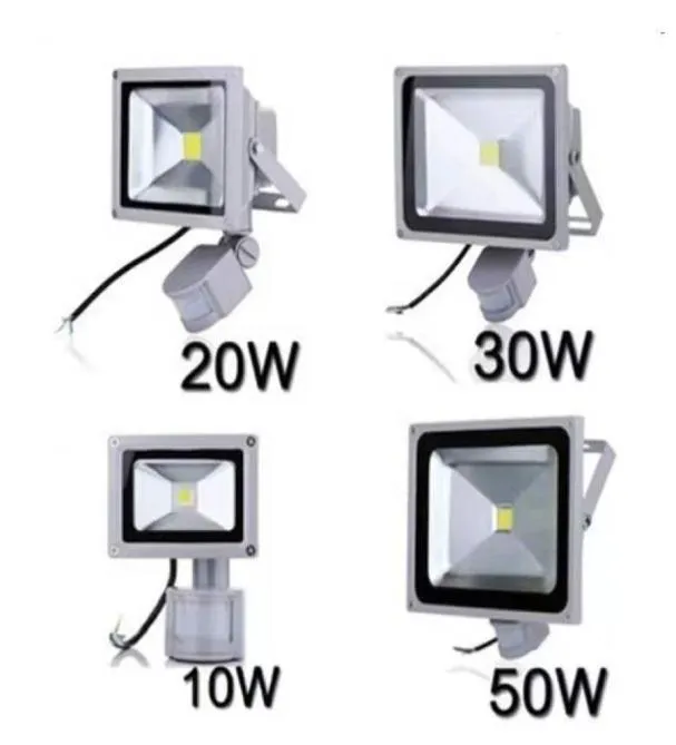 LED Floodlight 10W 20W 30W 50W PIR Outdoor LED Flood Light Waterproof IP65 Lamp 110V 220V lights with Motion Sensor7556891