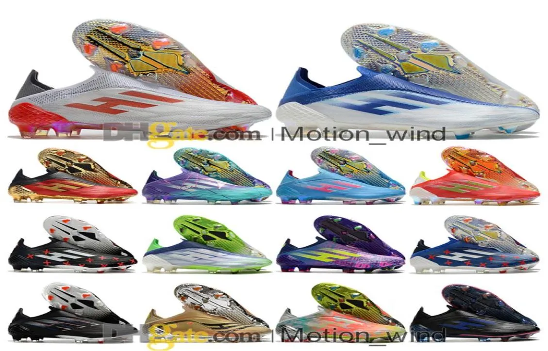 Gift Bag Mens Football Boots X Speedflow FG Firm Ground Cleats Messis F50 X Ghosted Speed Flow Leather Laceless Soccer Shoes Top O8837560