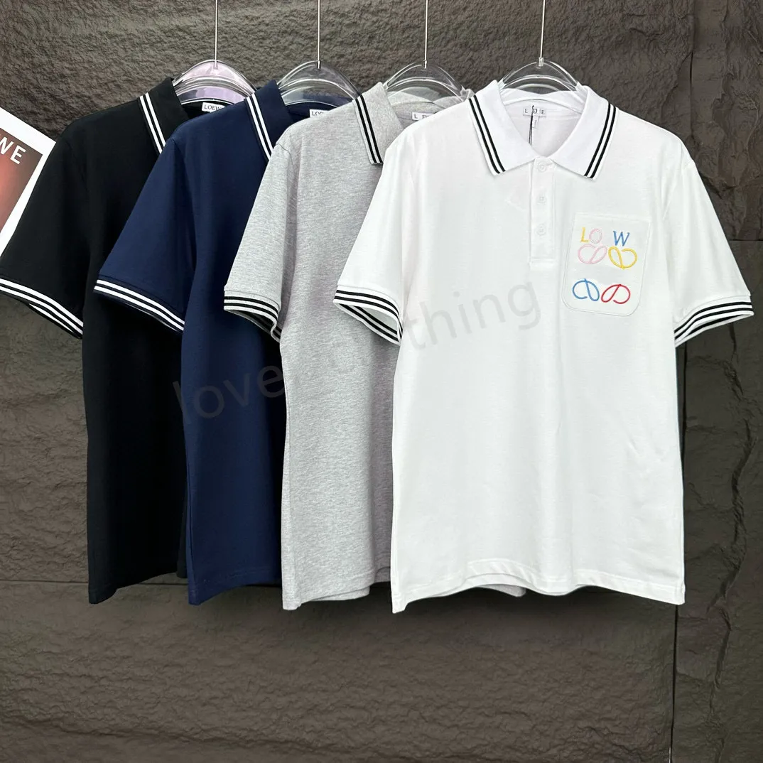 Men T shirt Designer POLO Fashion short sleeves Cottons Tees color letters Embroidery Logo High Street tshirt Luxury Women leisure Unisex Tops Size M-XXL