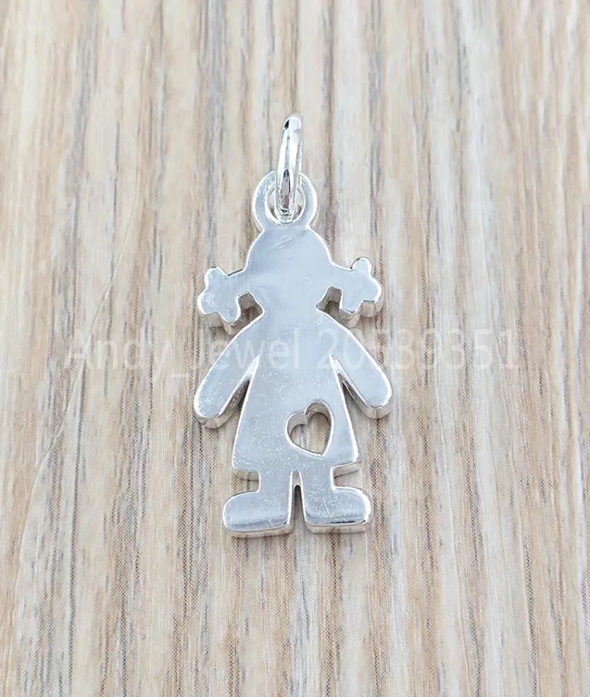 Sweet Dolls Pendant Authentic 925 Sterling Silver Prendants Silver Fits European Bear Moledry Gift Andy Jewel 4159045502223498