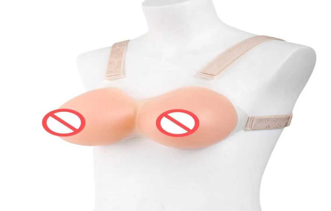 Party Ball Use Cross Dresser Bröstcancer Bröstlyft Förstärkning Förstora Använd silikon ihålig byst form pad falsk bröst med remmar1600721