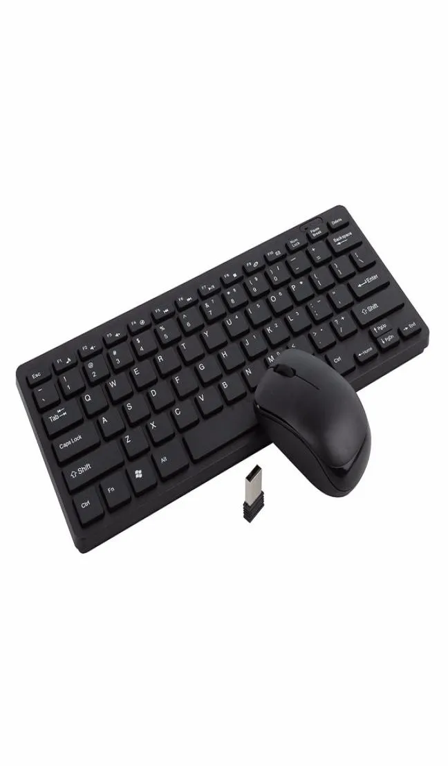 Kemile 24G Mini Wireless Keyboard and Optical Mouse Combo Blackwhite for Samsung Smart TV Desktop PC4993755