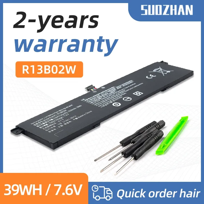 Batteries Suozhan 7.6V 5230mAh Nouveau R13B01W R13B02W Batterie pour ordinateur