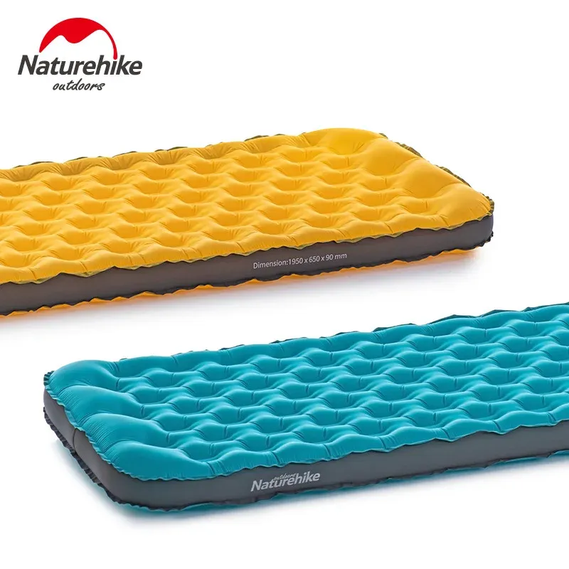 Pads Naturehike Nouvelle trachée Support Single épaississeur Cushion 20D Nylon Double Vae Camping Matte de coussine