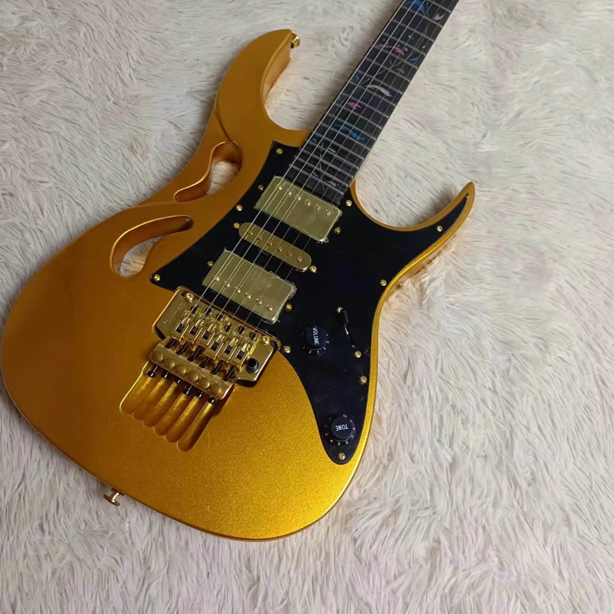 Stokta Jem Electric Guitar Visa 7v Modeli Altın Goldtop 2403