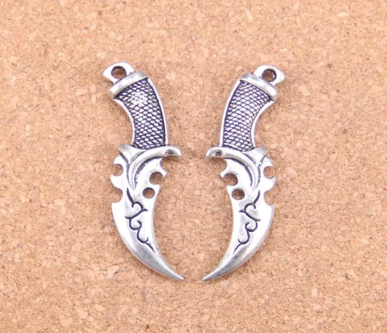 17pcs Antique Silver Bronze Plated dagger Charms Pendant DIY Necklace Bracelet Bangle Findings 5012mm4933895