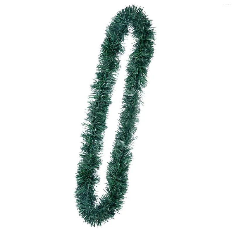 Fleurs décoratives 2pcs de Noël Garland Collection de vacances décor vert pour les fenêtres d'hiver