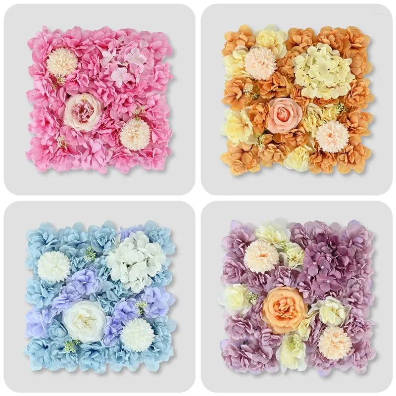 Decorative Flowers Flower Wall Panel Silk Rose For Artificial Decoration Party Wedding Bridal And Baby Shower