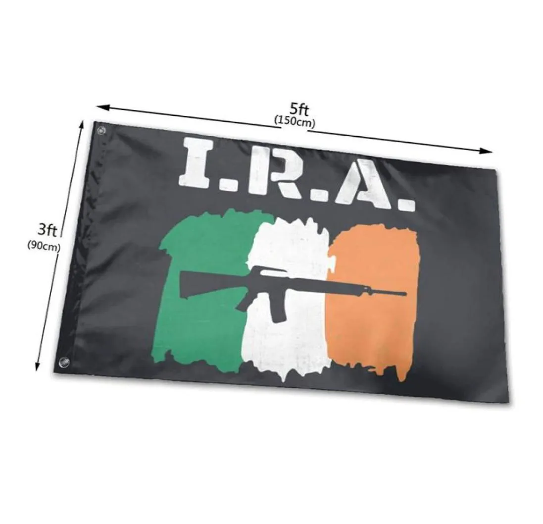 IRA IRISH Républicain Army Tapestry Courtyard Flag 3x5ft Terracepot Balcon de la décoration extérieure Lawn Garden Fleur Fleur 4905197