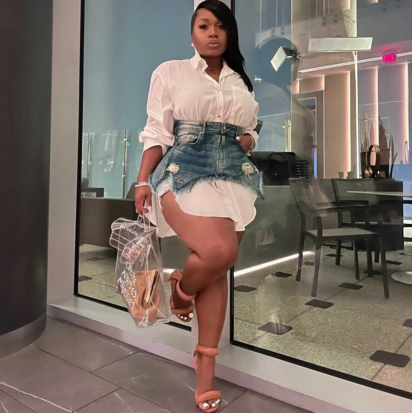 Plus Size Denim Dress: Womens Spring Fashion Slim Fit Denim Combination  Dress S XXL From Luckly2024, $22.02 In Bulk | DHgate.Com