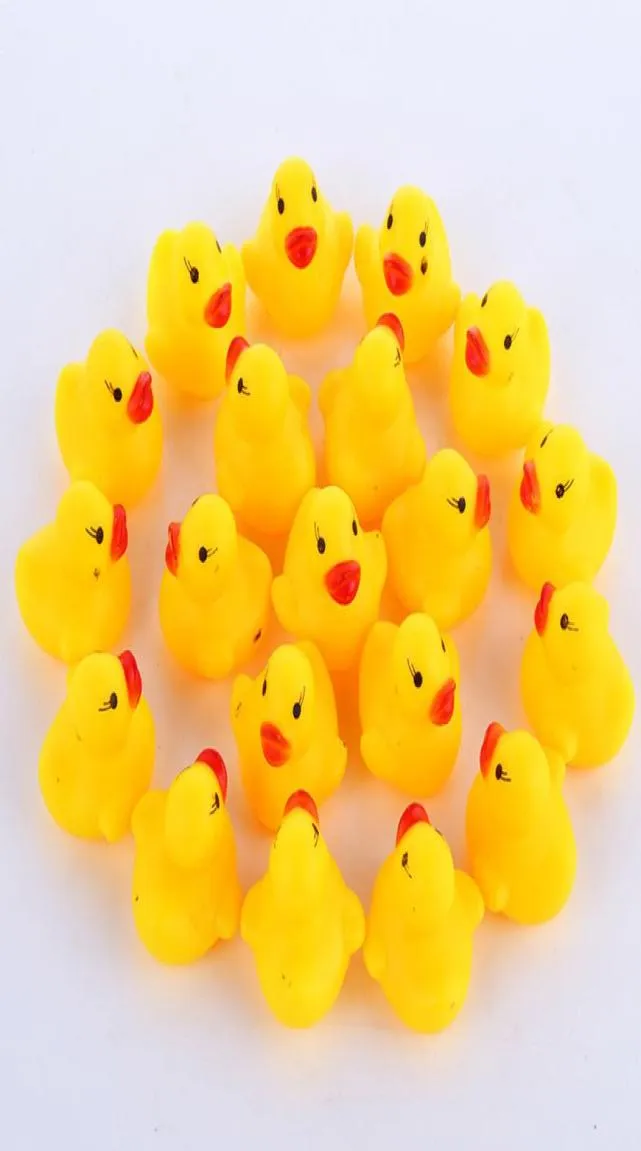 100pclot Squeaky Rubber Duck Duck Toys Toys для детского душа вода для детей детей на день рождения подарки 2203152488873