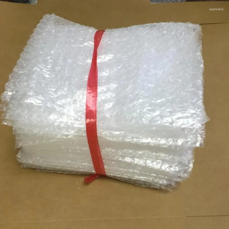 Enrolamento de presente Capas de amortecimento de filme duplo para envelopes pacote branco bolsa de bolhas brancas à prova de choque PE Clear Foam Sacos de embalagem 50pcs/pacote